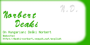 norbert deaki business card